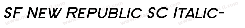 SF New Republic SC Italic字体转换